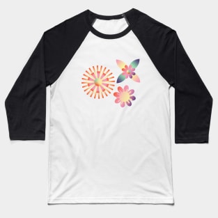 Colorful Geometric Shape Baseball T-Shirt